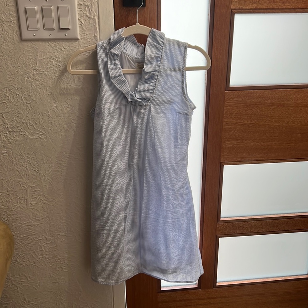 Mudpie blue seersucker dress